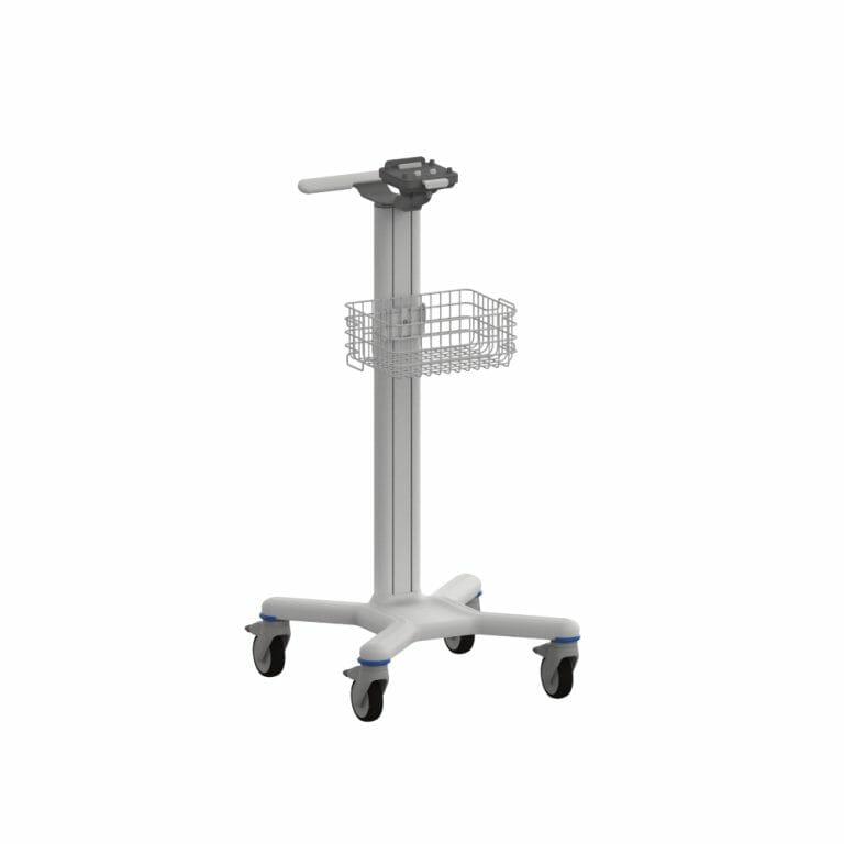 Carrello con supporto per monitor multiparametrico